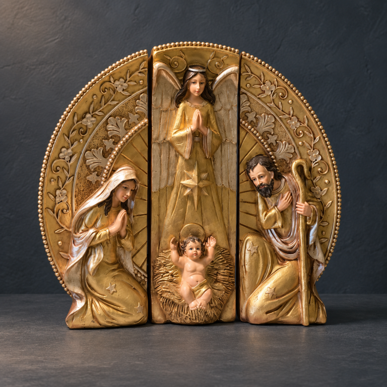 Tríptico de la Sagrada Familia con Ángel de la Natividad